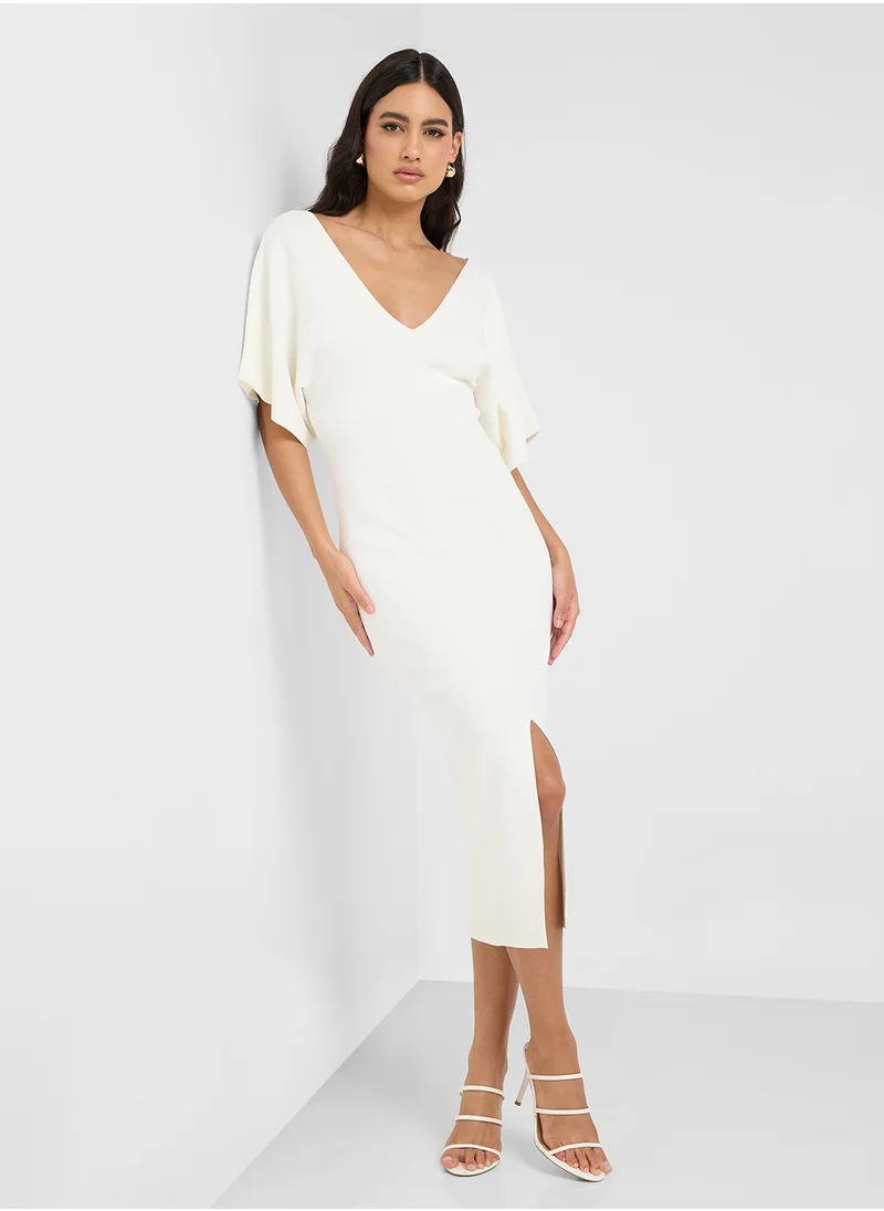 تيد بيكر Rebexxa Neck Knitted Midi Dress