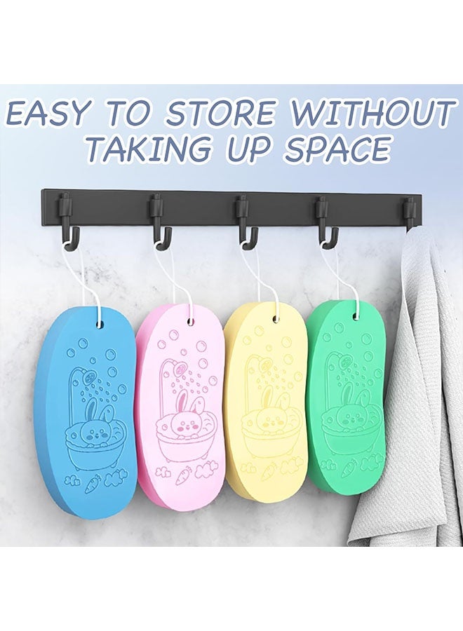 4 Pack Bath Sponge,Magic Exfoliating Sponge Body Cleaning Supplies Soft Reusable Dead Skin Remover For Men Women Kids Body Face Body Skin - Image 3