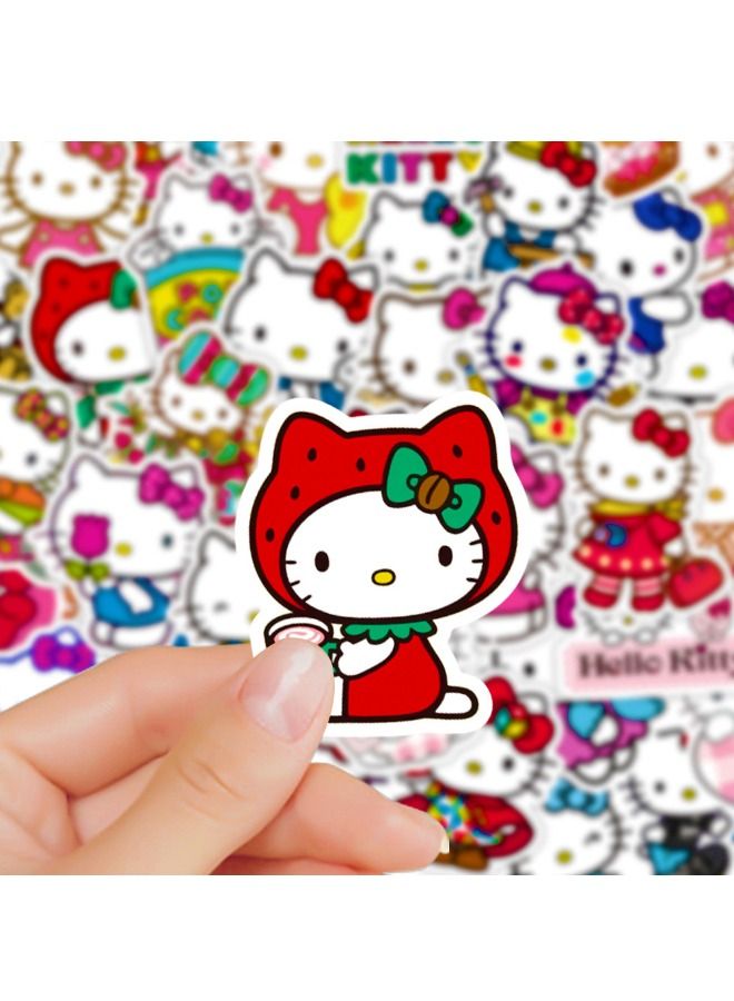 50-Piece Kitty Waterproof Stickers, HD Fine Color Printing, Waterproof Stickers for Laptop,Skateboard, Water Bottles,Computer,Phone,Guitar, Stickers for Kids Teens Adult - Image 4