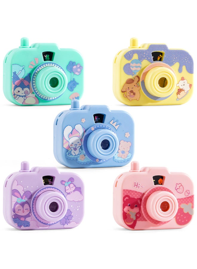 Creative Cartoon Projection Camera Keychain Pendant Luminous Small Camera Bag Accessories Doll Machine Supply Small Gifts 
