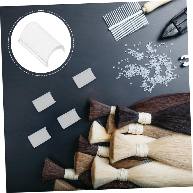 FRCOLOR 100pcs Hot Melt Adhesive Hair Extensions Kit Keratin Glue Beads Hot Fusion Keratin Glue Pellets for Hair Extensions - Image 5