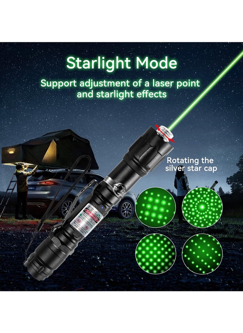 PESNCI - High Power Green Laser Pointer Flashlight, Tactical Long Range Laser Flashlight, Rechargeable Laser - Image 1