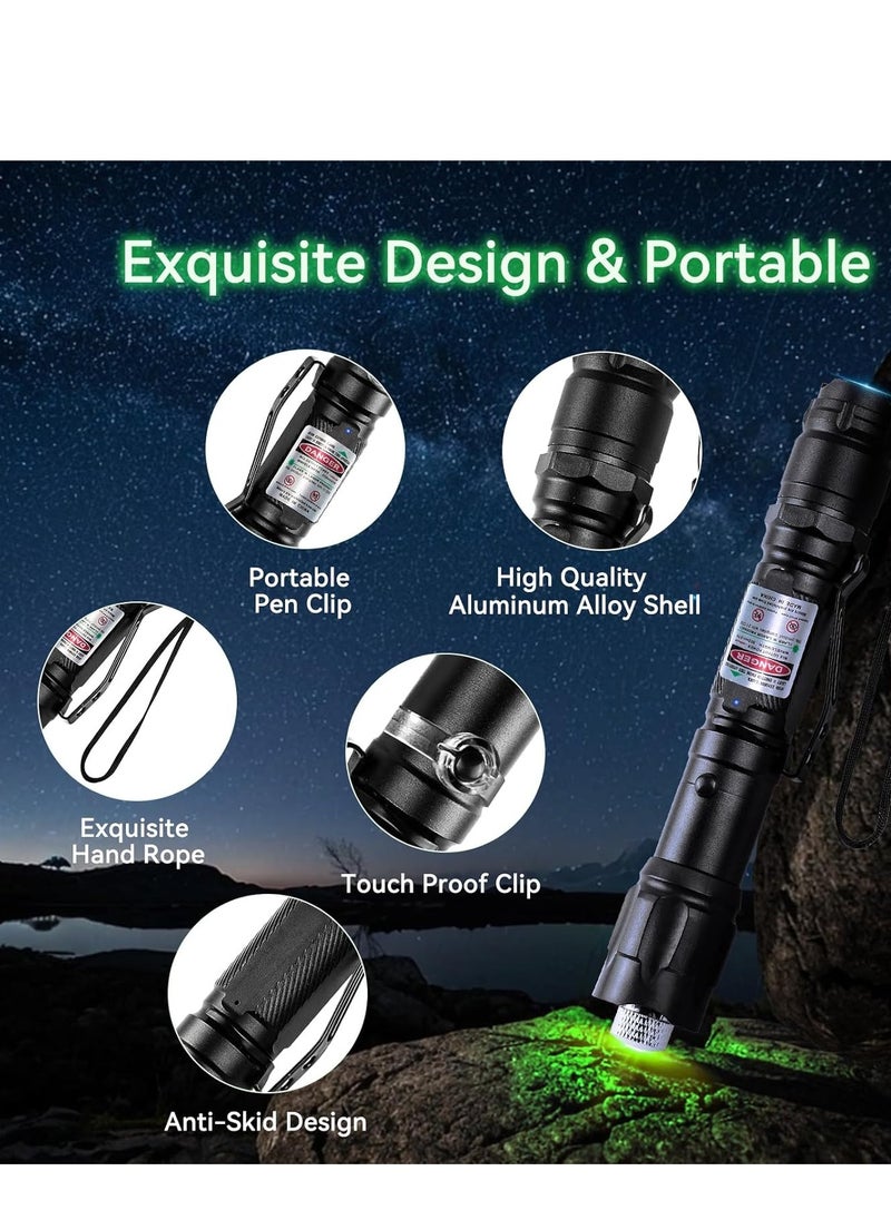 PESNCI - High Power Green Laser Pointer Flashlight, Tactical Long Range Laser Flashlight, Rechargeable Laser - Image 1