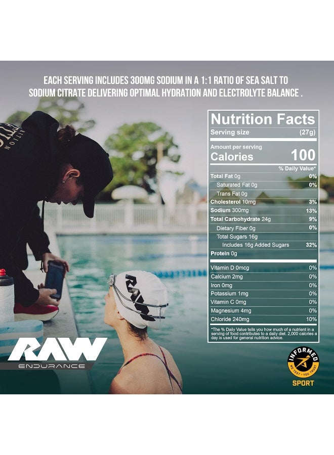 رو RAW Fuel، مسحوق مكمل الطاقة المتميز، بنكهة البرتقال (60 حصة) - أداء قمة، ترطيب وقدرة على التحمل أثناء التمرين، التدريب أو المنافسة - 24 جرام من الكربوهيدرات و300 ملغ من الصوديوم - Image 4