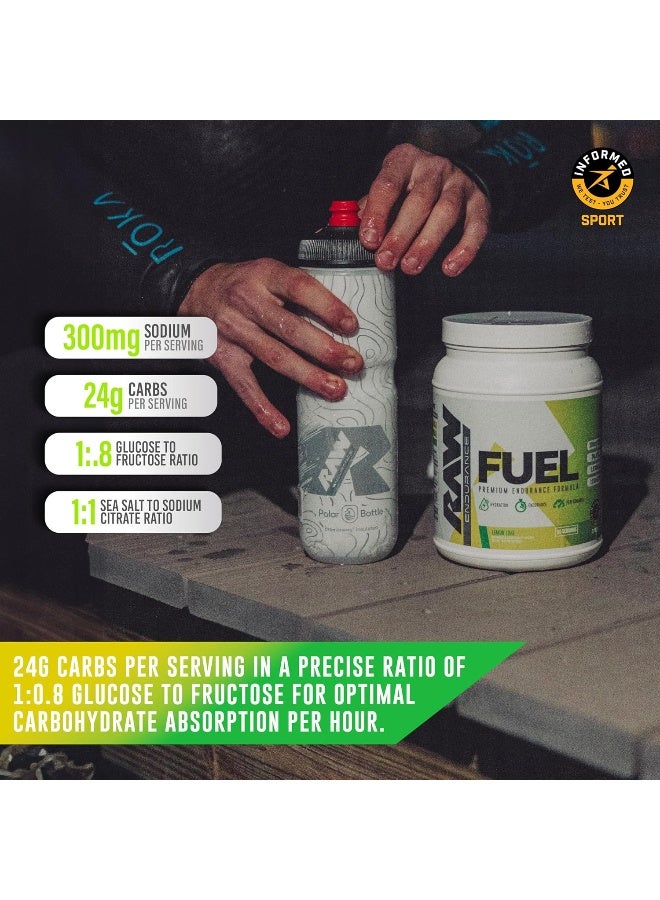 رو RAW Fuel، مسحوق مكمل الطاقة المتميز، بنكهة البرتقال (60 حصة) - أداء قمة، ترطيب وقدرة على التحمل أثناء التمرين، التدريب أو المنافسة - 24 جرام من الكربوهيدرات و300 ملغ من الصوديوم - Image 3