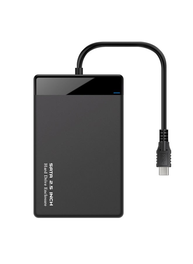 Type-c Mobile Hard Disk Box USB3.0 Laptop SSD Solid State Mechanical Hard Disk Box 2.5-inch Serial Port-Color:USB3.0 Fixed Cable