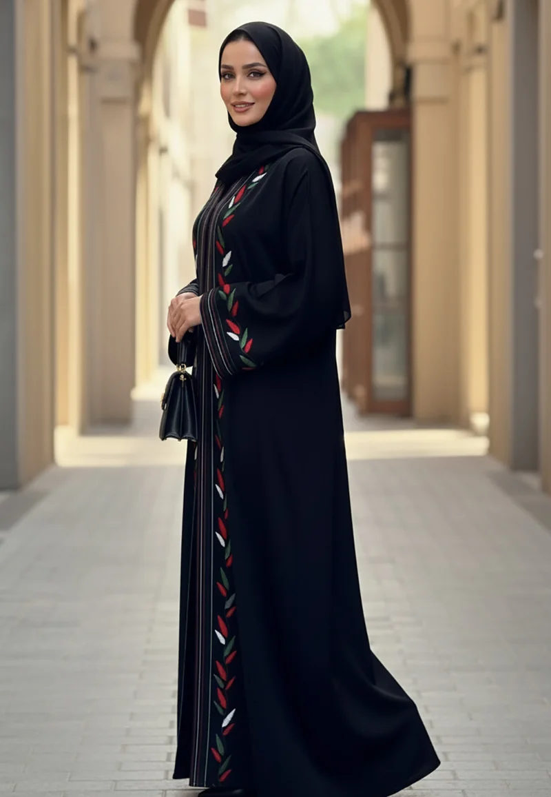 UAE national color Abaya-785