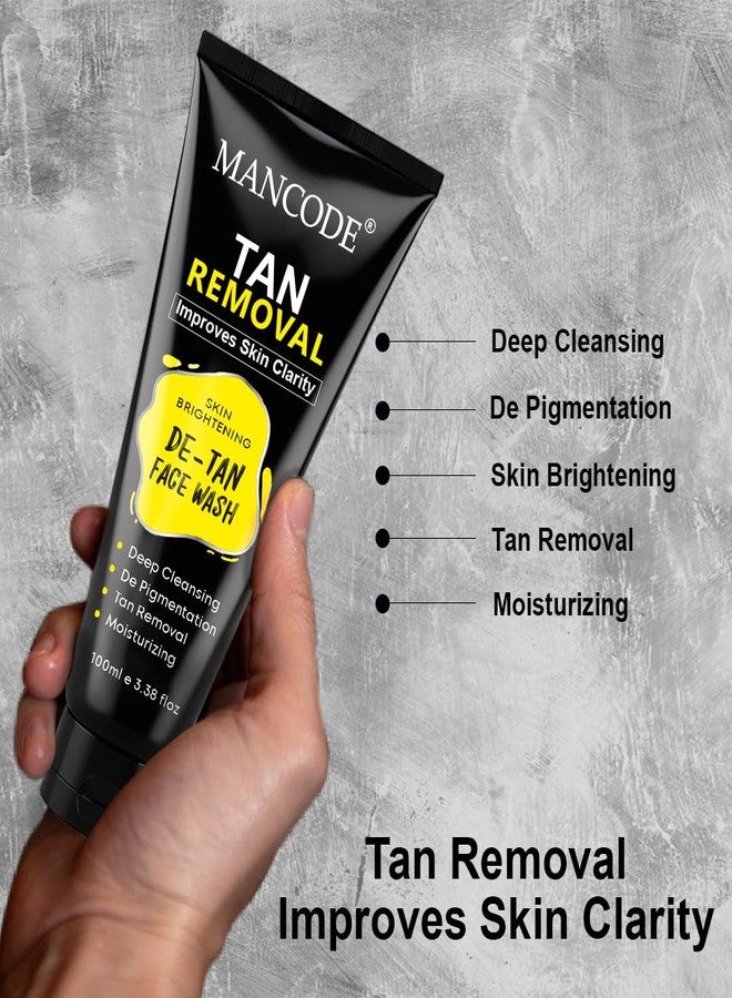MAN CODE Mancode DeTan Face Wash | Deep Cleansing & Moisturizing | Improves Skin Clarity | DeTan Face Wash for Men & Women | 100ml Each | Pack of 2 - Image 2