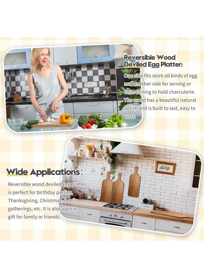 Zubebe Zubebe 12 Pcs Bulk Cutting Board Wood Chopping Board with Handle Laser Engraving Wooden Serving Trays Charcuterie Trays for Customized Mother's Day Wedding Housewarming Gift(Acacia,17" X 6")  - Image 4