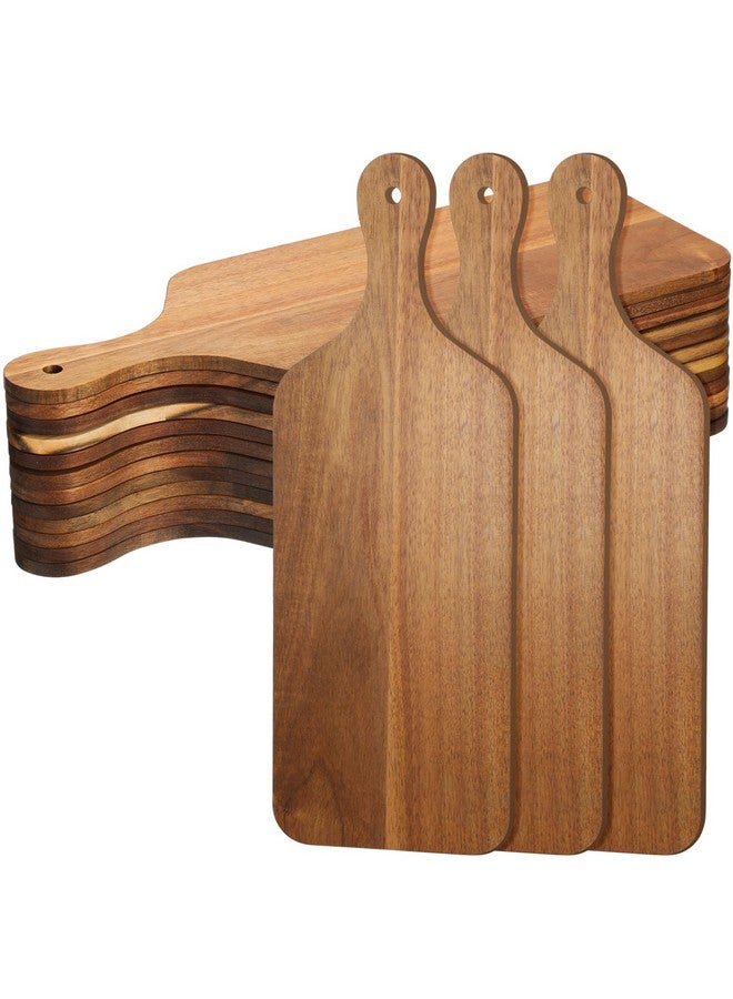 Zubebe Zubebe 12 Pcs Bulk Cutting Board Wood Chopping Board with Handle Laser Engraving Wooden Serving Trays Charcuterie Trays for Customized Mother's Day Wedding Housewarming Gift(Acacia,17" X 6")  - Image 1