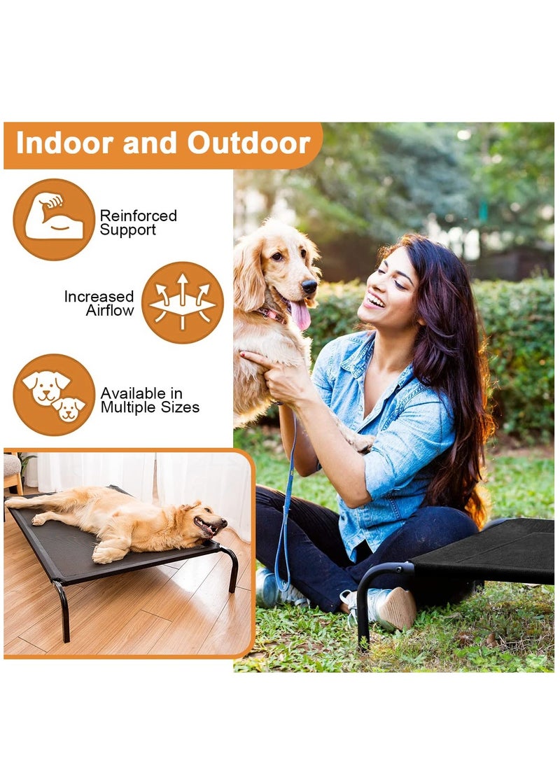 Arabest Elevated Dog Bed for Small Dogs, Raised Dog Cot Beds Fits Up to 150 LBs, Heavy Duty Pet Cots with Durable Supportive Recyclable Washable Mesh, Indoor & Outdoor Dog Bed, Black - Image 5