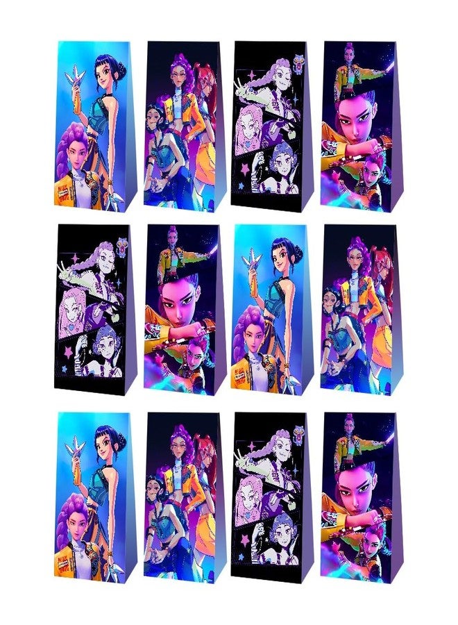 YEEFIGRO 12pcs Demon Movie Hunters Birthday Party Gift Bags Goodie Bags,Demon Movie Hunters Party Supplies for Kids Birthday Decorations - Image 3