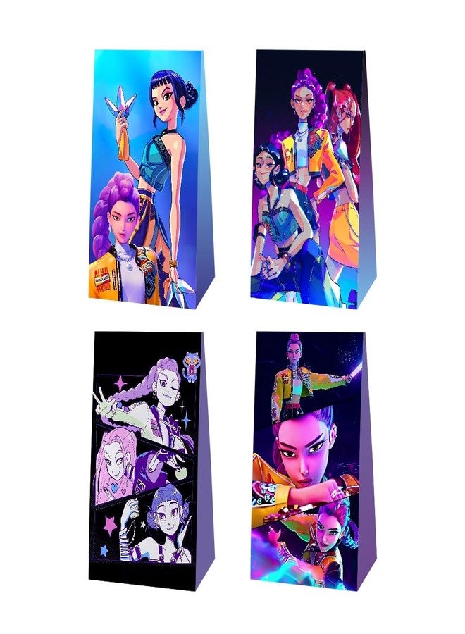 YEEFIGRO 12pcs Demon Movie Hunters Birthday Party Gift Bags Goodie Bags,Demon Movie Hunters Party Supplies for Kids Birthday Decorations - Image 1