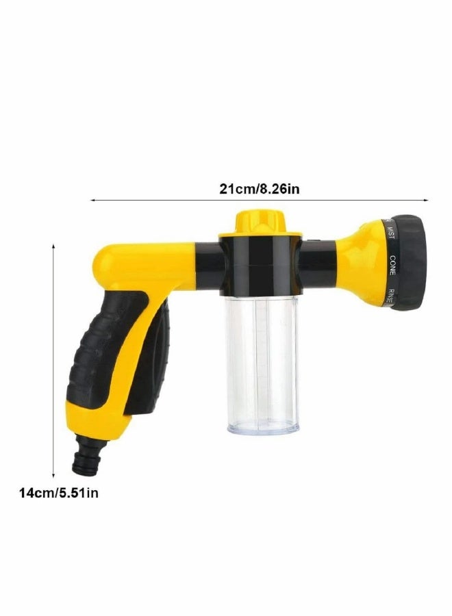 Car Foam Sprayer Cannon Wash Gun Garden Hose Nozzle, 8 Adjustable Watering Patterns - Image 4