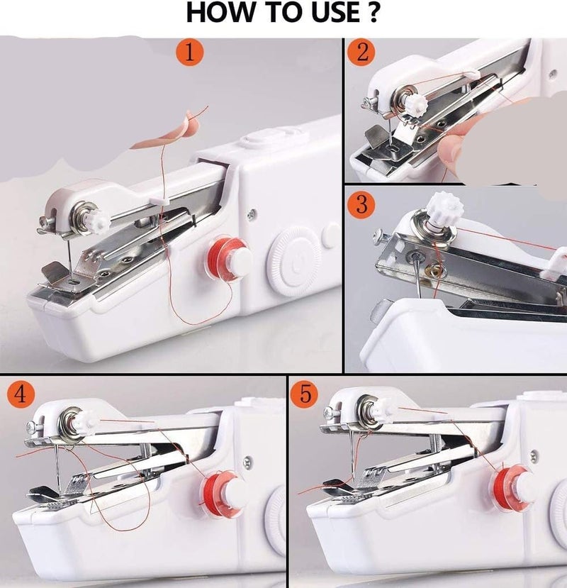 Manual Sewing Machine, Portable Multifunctional Sewing Machine, Small and Light Design, Suitable for Quickly Repairing Clothes, Curtains, Household Fabrics, Easy to Use and Store - Image 4