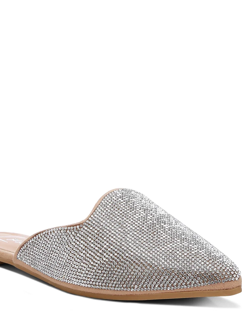 London Rag Rhinestones Embellished Mules