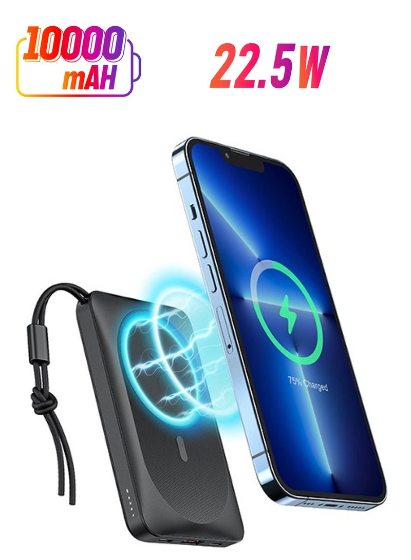 VEGER باور بانك لاسلكي مغناطيسي من ماجون بسعة 10000 مللي أمبير - Image 1