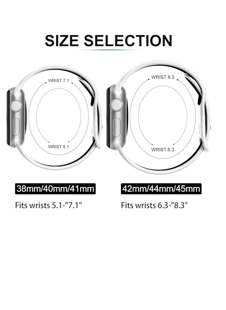 Generic - Strap Silicone Sport Band For Apple Watch Ultra 49mm / 45mm / 44mm / 42mm Series 1/2/3/4/5/6/7/8/SE Replacement Strap Wristband Bracelet Compatible with 42 mm / 44 mm / 45 mm / 49 mm - Image 1