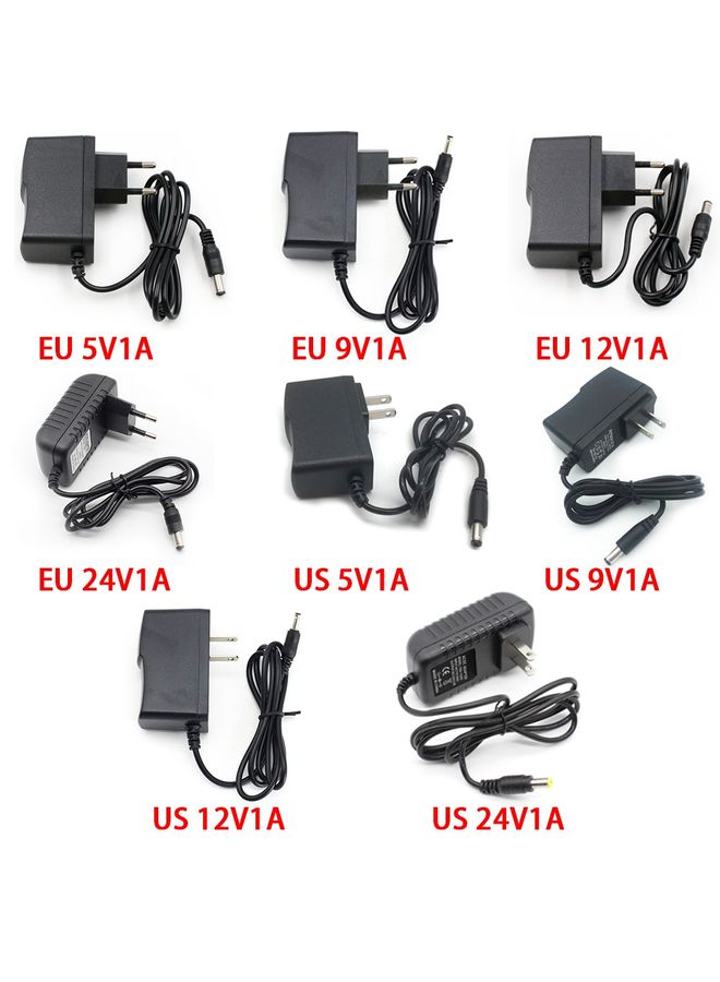 100-240V AC to DC Power Charger Adapter 5V 9V 12V 24V 1A 5.5mmx2.5mm (24V 1A EU Plug) - Image 2