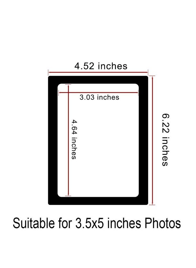 Sooard sooard Magnetic Photo Frame,4 Sets Magnet Frame Hold 3.5X5 Inch Photos for Refrigerator &Glass Door (Gloss Black) - Image 4