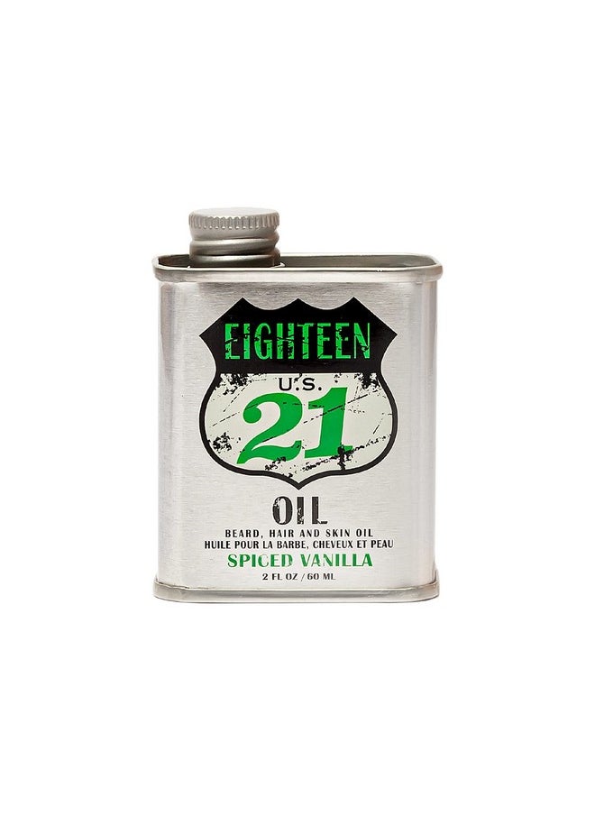18.21 Man Made 8.21 Man Made Oil Beard Hair & Skin Spiced Vanilla 2 Oz (Pack Of 1)  - Image 1