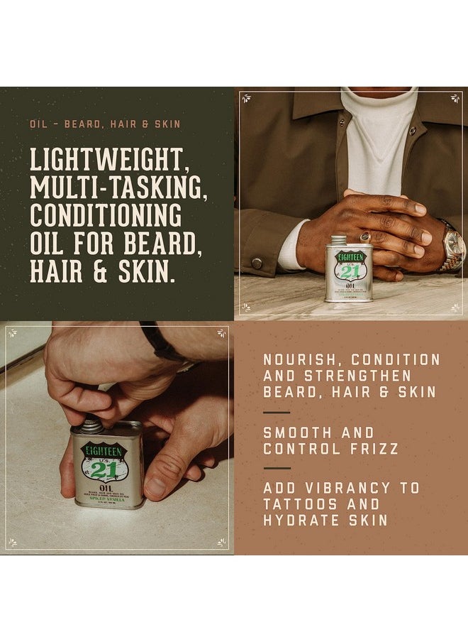 18.21 Man Made 8.21 Man Made Oil Beard Hair & Skin Spiced Vanilla 2 Oz (Pack Of 1)  - Image 3