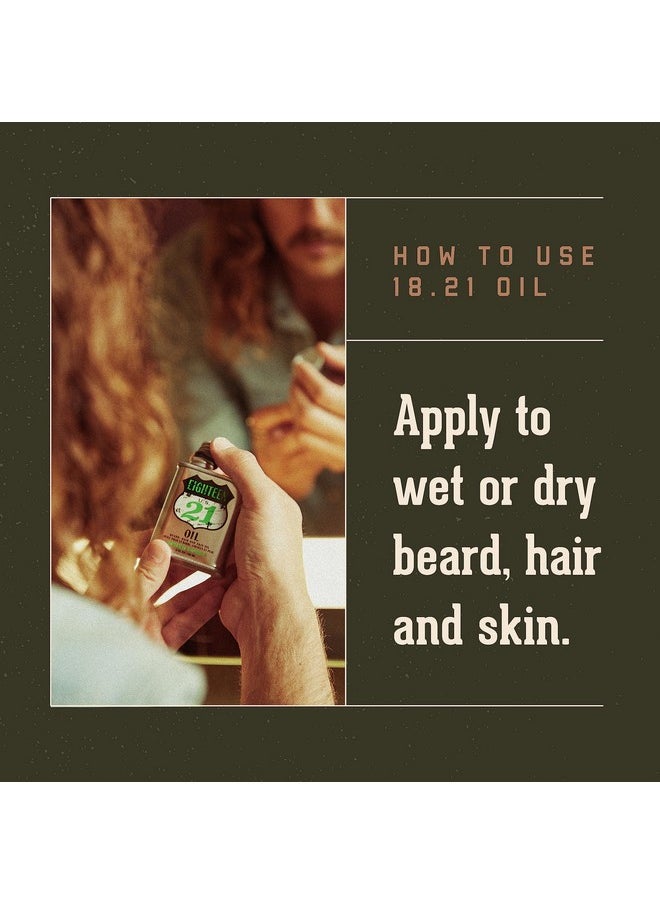 18.21 Man Made 8.21 Man Made Oil Beard Hair & Skin Spiced Vanilla 2 Oz (Pack Of 1)  - Image 4