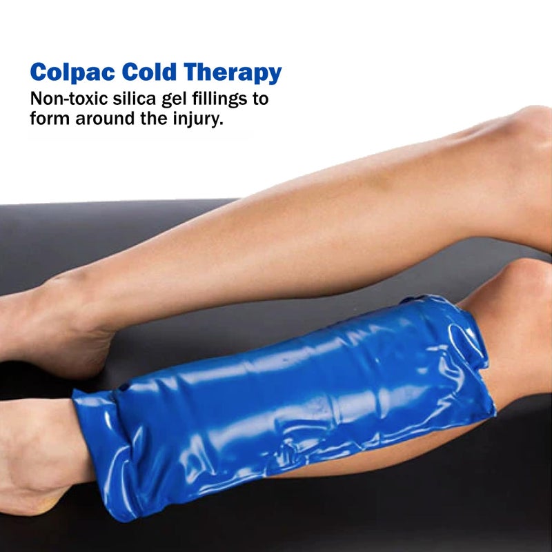 Chattanooga ColPac, Reusable Gel Ice Pack for Knee, Arm, Elbow, Shoulder, Back - Aches, Swelling, Bruises, Sprains, Inflammation, Half Size 2 Pack Bundle, Blue Vinyl, with a Lumintrail Bag - Image 3