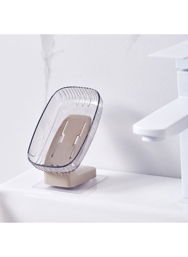 Bdo Soap Dish, Bathroom Soap Holder, No Drilling Required, Draining Storage, Transparent Countertop And Wall-mounted Dual-use Soap Dish - Image 2