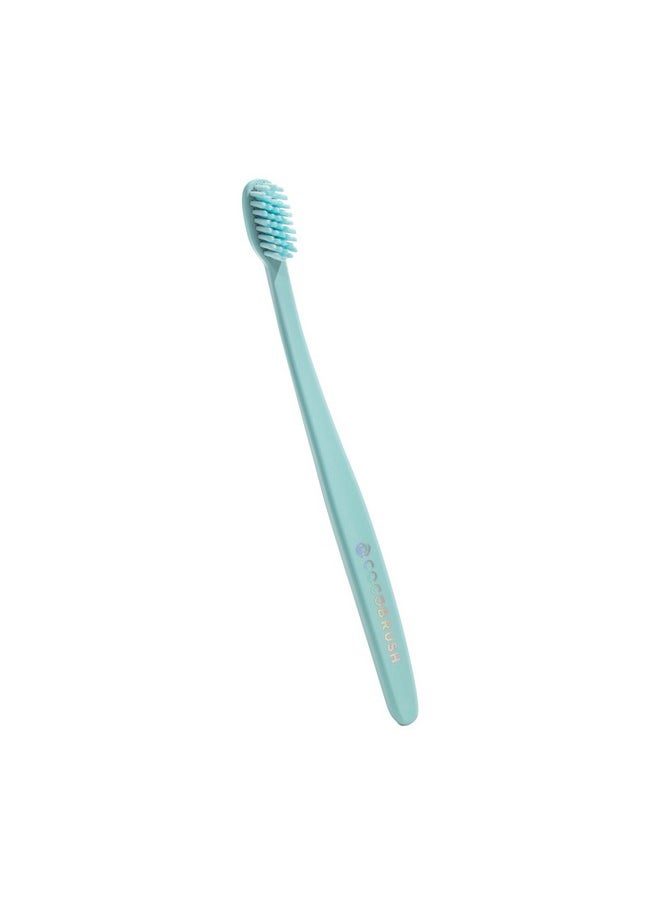 Cocofloss Cocobrush, Ultra-Soft Manual Toothbrush, Dentist-Designed, Gentle On Gums, Made From Recycled Plastic, Blue Bliss  - Image 1