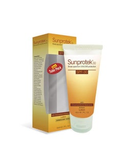 Sunprotek Broad Spectrum Sunscreen With Spf 30+ Body & Face Lotion Protects From Harmful Uva/Uvb Sun Rays Antipollution Lightweight Matte Finish Repairs Sun Burn Sun Tan 50 Ml(Pack Of 1)