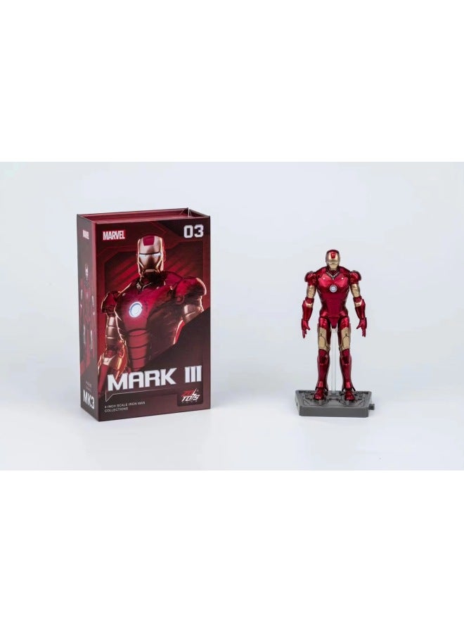 China Mobile Marvel Iron Man إصدار الذكرى السنوية العاشرة، سلسلة Gnaku مقاس 4 بوصات - اللون: إصدار الذكرى السنوية العاشرة إصدار أساسي مقاس 4 بوصات - Iron Man MK3 - Image 1