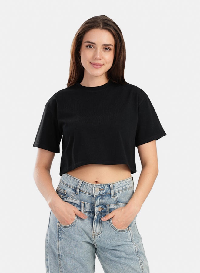 Carina Trendy Cropped Half-Sleeve Top - Image 1