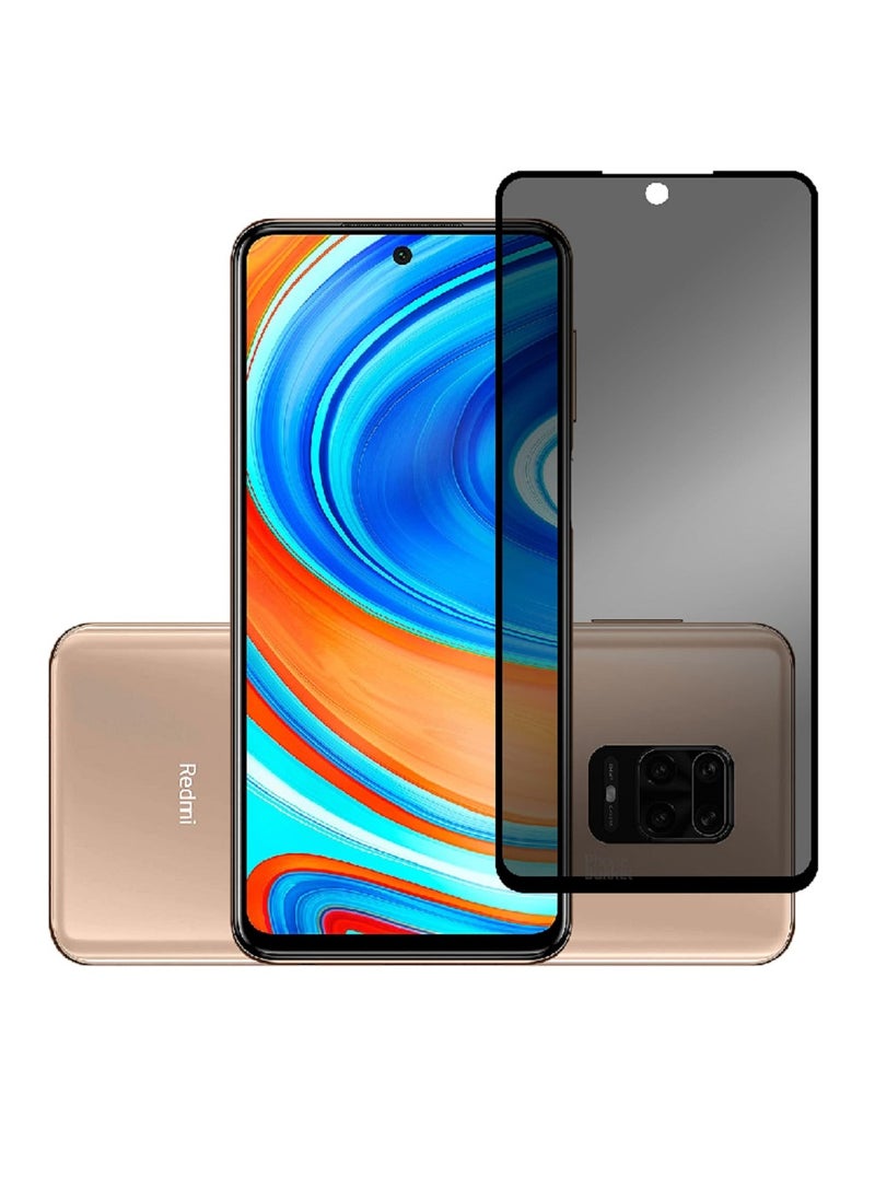 we3 Tempered Glass Screen Protector Anti-Spy Privacy Designed For Xiaomi Redmi Note 9 Pro Full Screen Coverage And Bubble Free  - Image 1