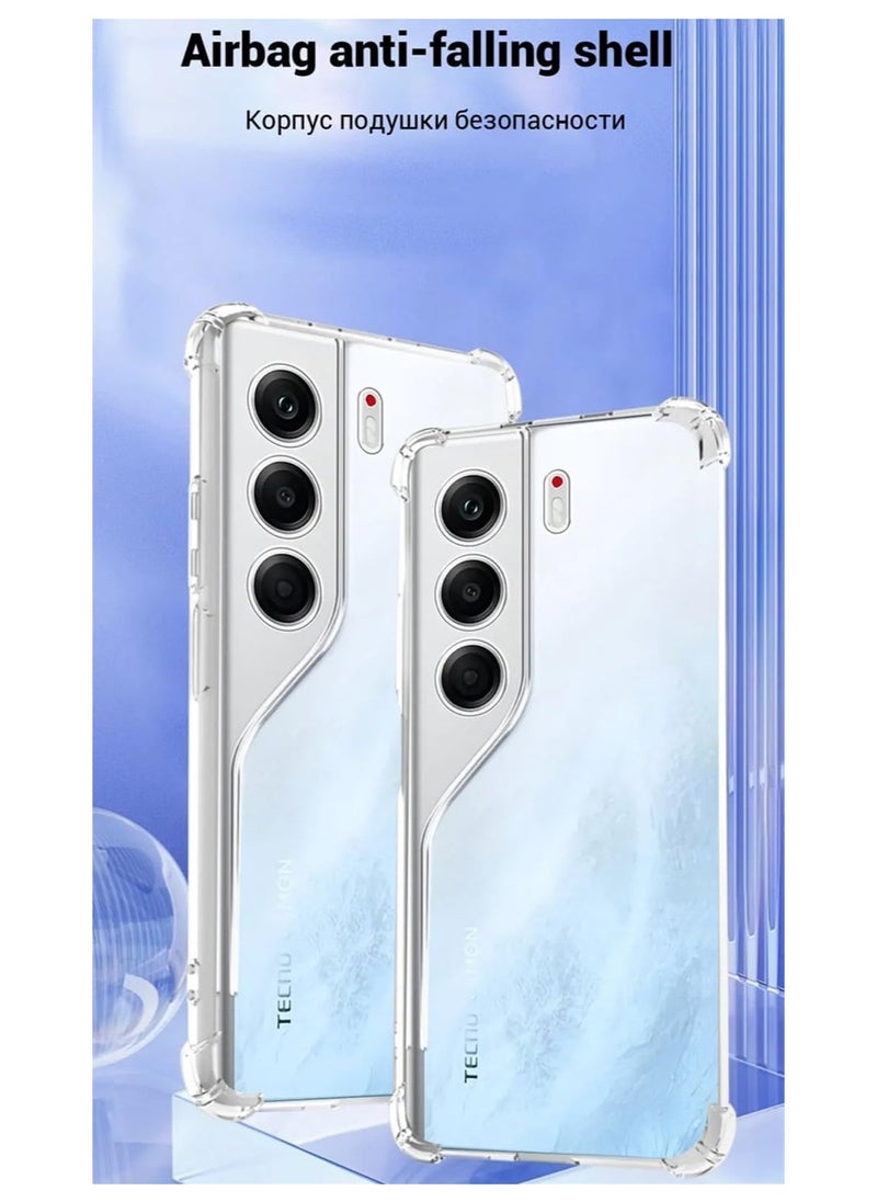 General Transparent Case Compatible with Tecno Camon 40 Pro 5G, Slimline TPU Transparent Soft Back Cover with 4-Corner Anti-Shock Airbag and Camera Lens Protection  - Image 2
