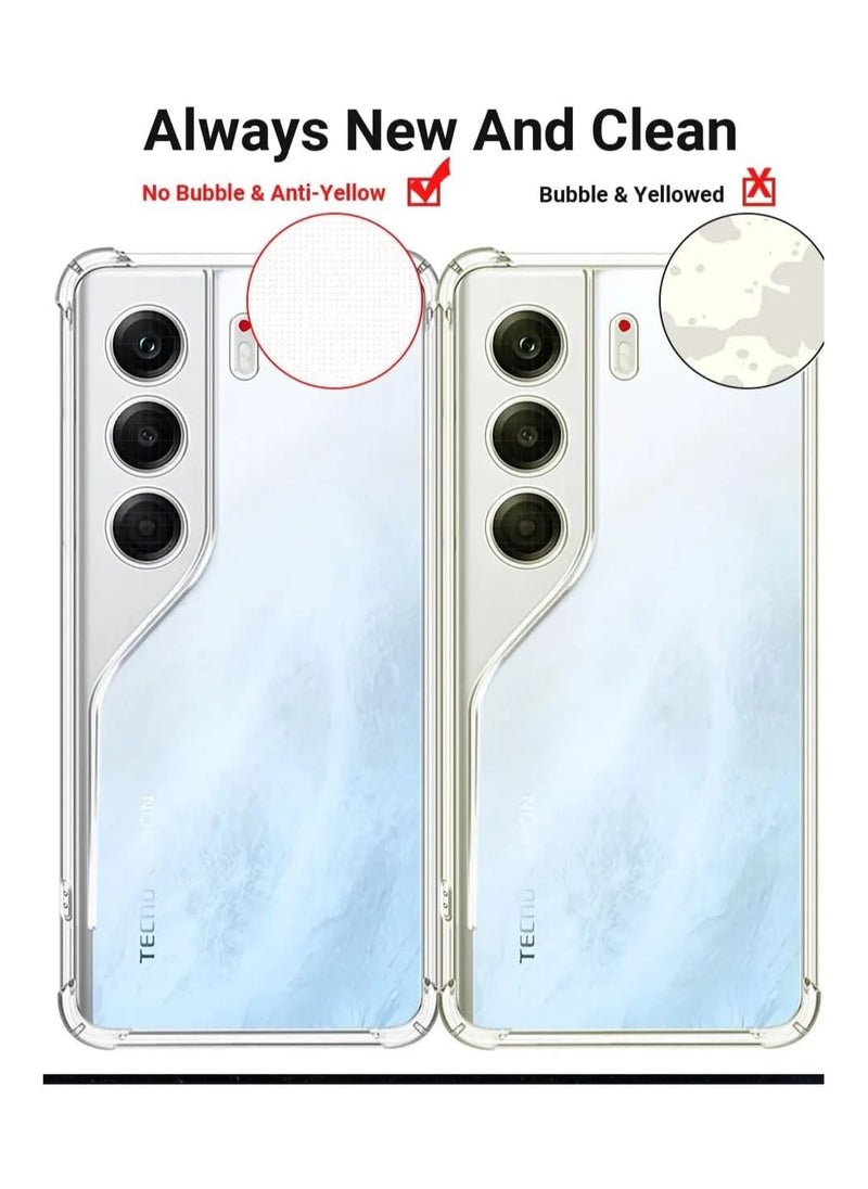 General Transparent Case Compatible with Tecno Camon 40 Pro 5G, Slimline TPU Transparent Soft Back Cover with 4-Corner Anti-Shock Airbag and Camera Lens Protection  - Image 4