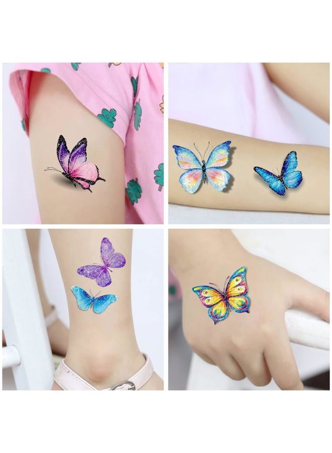 Leesgel 260 Style (20 Sheet) Butterfly Temporary Tattoo Kids, Glitter Butterfly Temporary Tattoos for Girls Birthday Party, Butterfly Party Decorations Supplies - Image 4