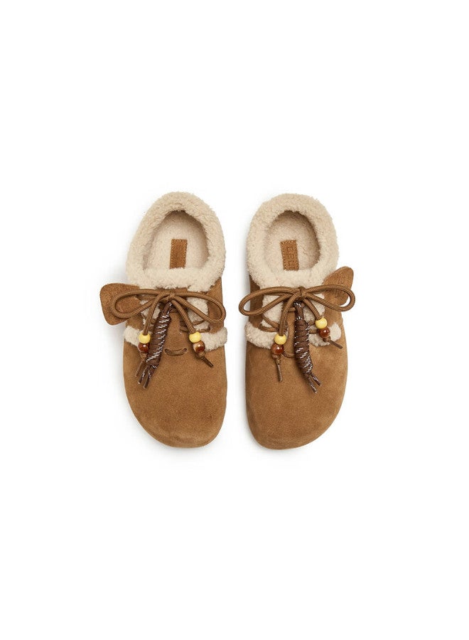 Belle Zhou Yutong Pinecone Toast Birkenstock Women's Cotton Shoes Winter Furry Thick Sole B2831dm5 Brown Size 35 - Image 5