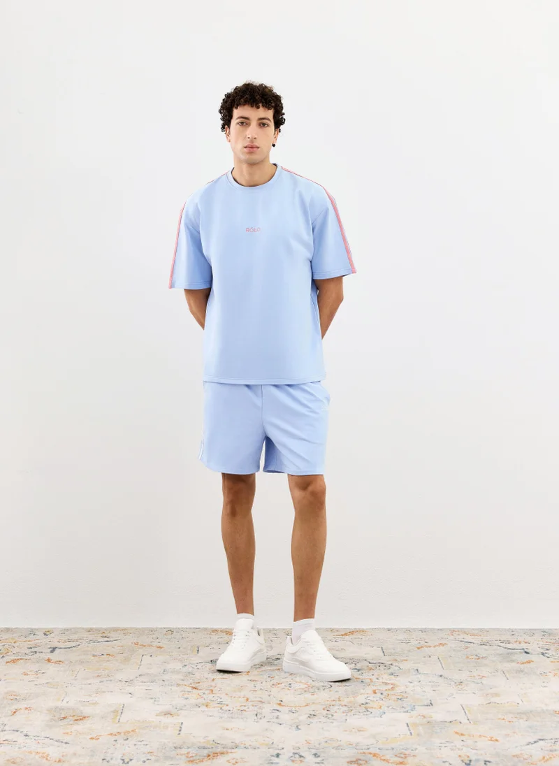 RÓLO Oversized Crewneck Tee - Blue