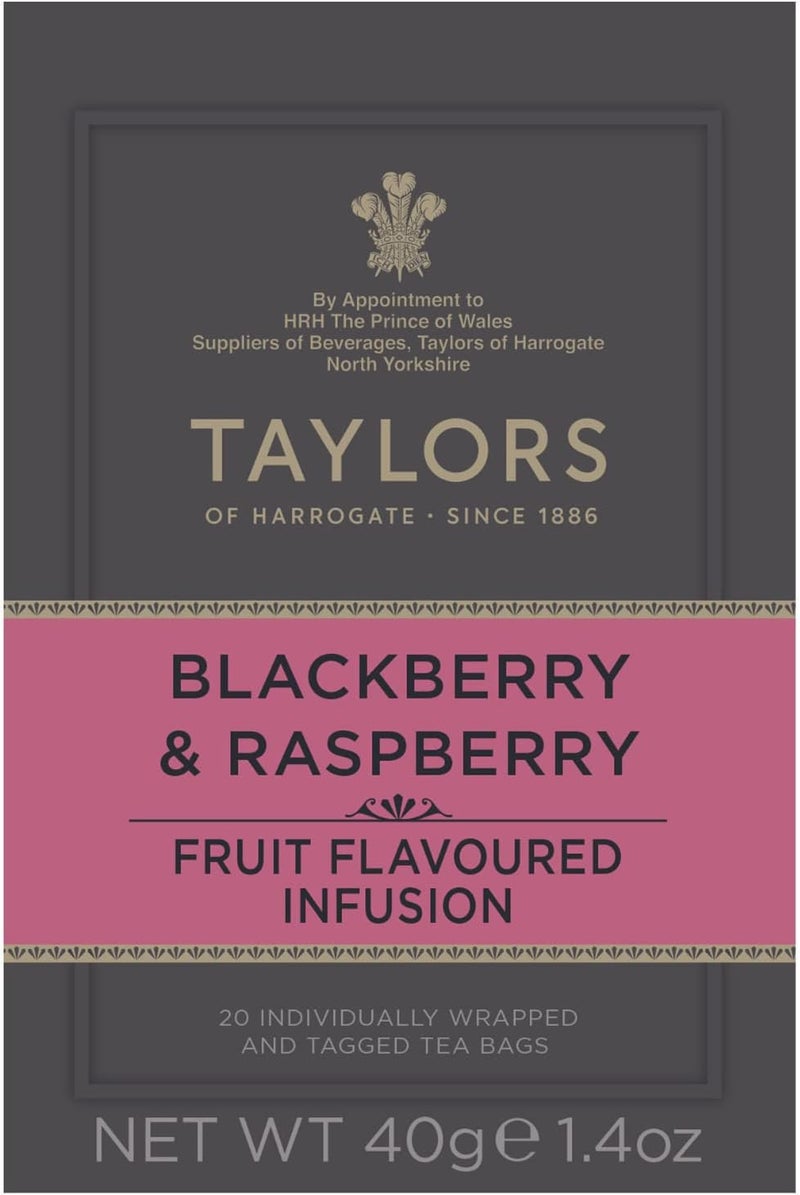 Taylors of Harrogate Blackberry & Raspberry Herbal Tea - Image 2