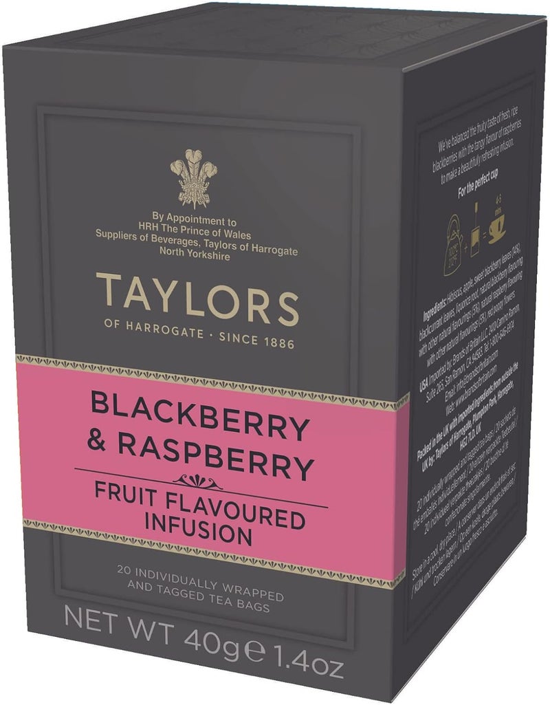 Taylors of Harrogate Blackberry & Raspberry Herbal Tea - Image 1