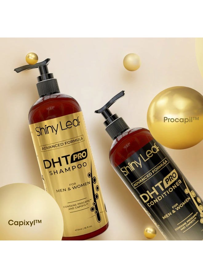 Shiny Leaf - DHT Pro Shampoo and Conditioner Advanced Formula with Procapil and Capixyl, DHT Blockers and Natural Extracts, Hair Loss Solution for Men and Women, Stimulates Follicles, Prevents Thinning Hair - Image 1