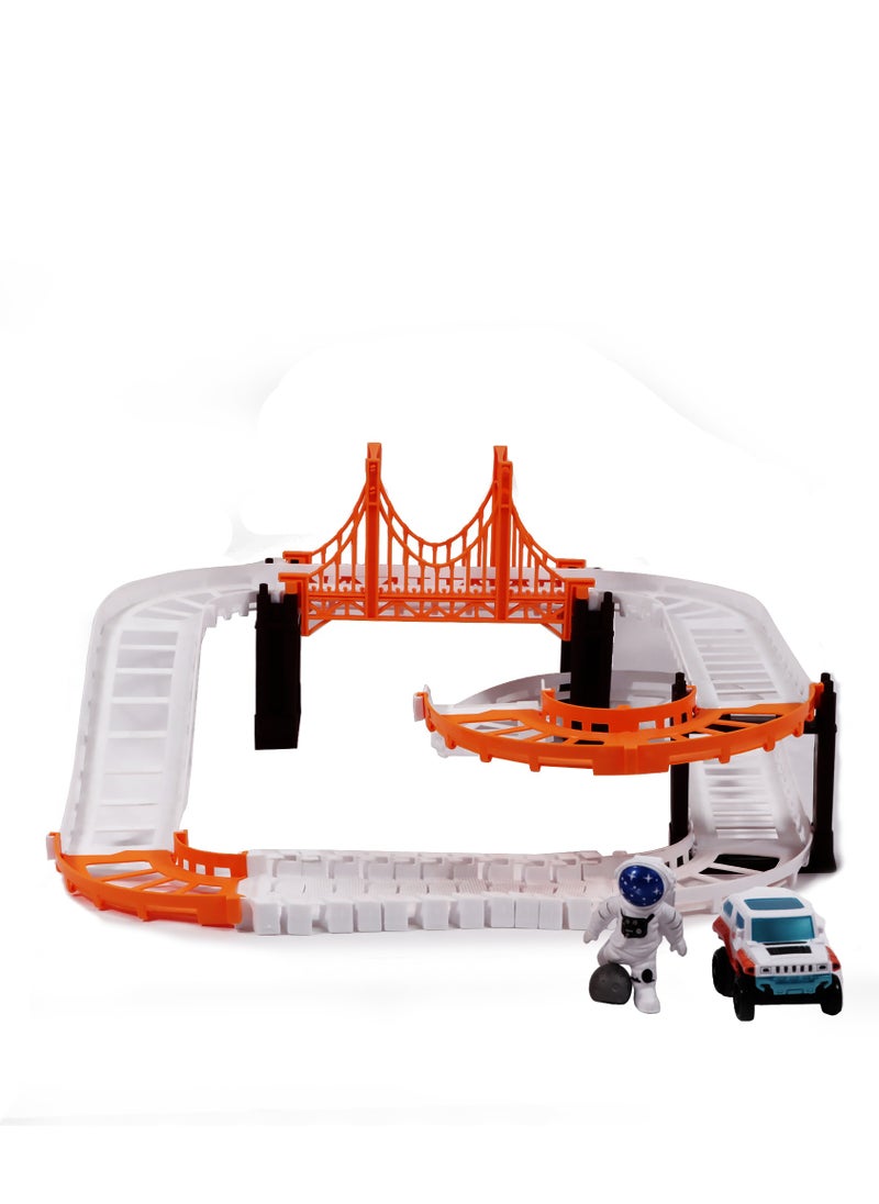 Ogi Mogi Toys Space Track and Vehicle Set, Preschool Imagination Play for Boys and Girls, Innovative Space Theme with 3 Astronaut Dolls, Educational Gifts for Children Aged 2 to 10  - Image 3