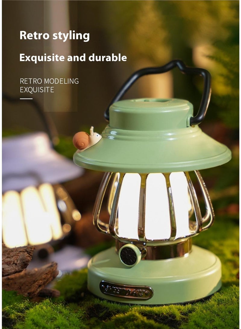 Y&D Little Snail Retro Camping Night Light Charging Portable Outdoor Desk Lamp Tent Camping Camp Atmosphere lights - Image 3