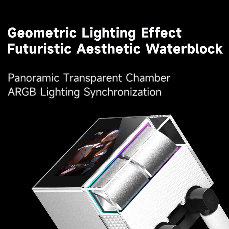 PCCOOLER AIO CPU Cooler - 3 Pack F5 R120 Case Fans - 2.4 Inch IPS LCD Screen 360mm Liquid Cooler Compatible with AM4 AM5 Intel LGA 1700/1851/20XX CPS Water Cooling(DS360 Display WH) - Image 2