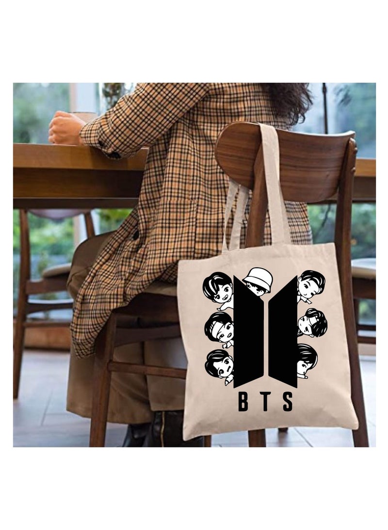 BTS - Cotton bags - Reusable cotton bags - Eco Friendly - Light Weight - For grocery, school, office, Travel - Image 3