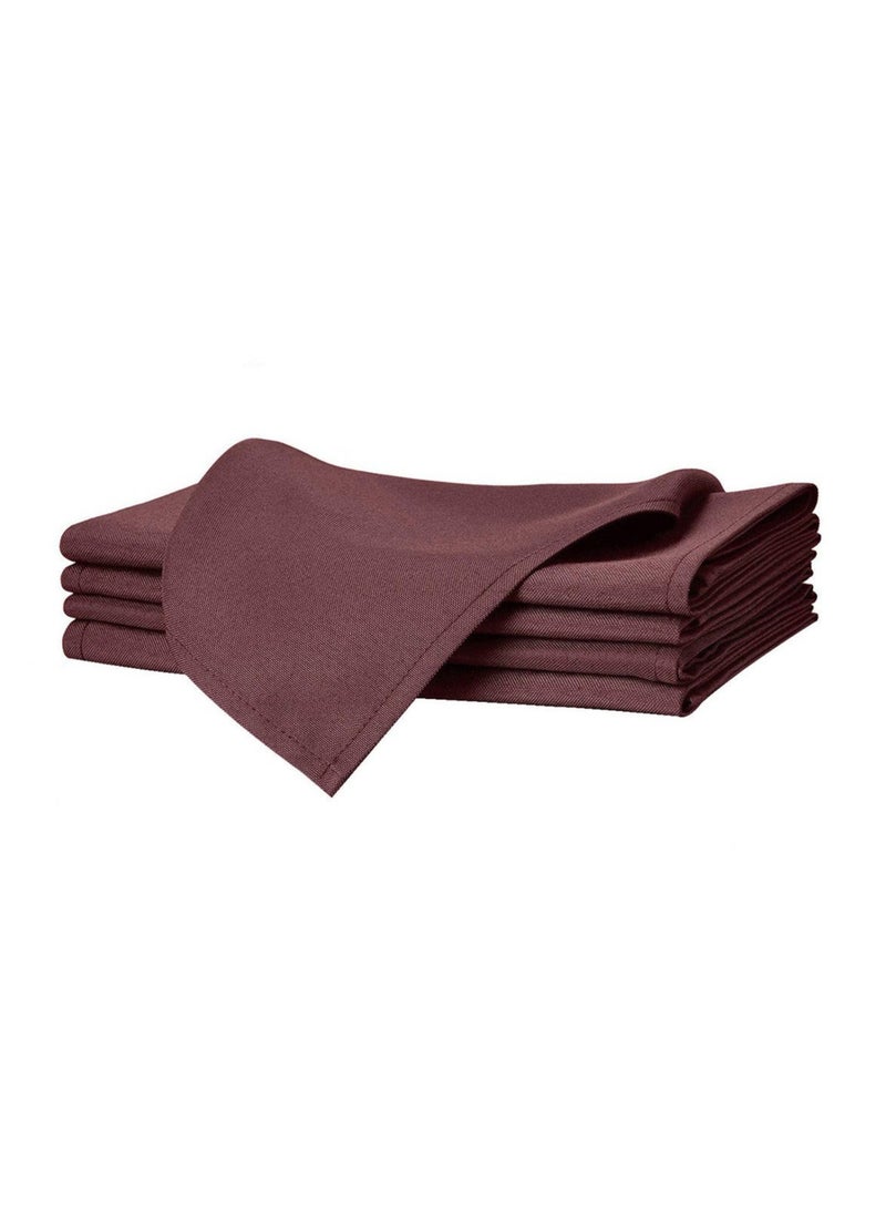 bbet 10pcs Table Napkin 50 x 50cm Solid Polyester Cloth Washable Brown Napkins for Wedding Party Hotel Restaurant Dinner Family Gatherings مناديل سفرة قماشية مناديل قماش  منديل مائدة  - Image 5