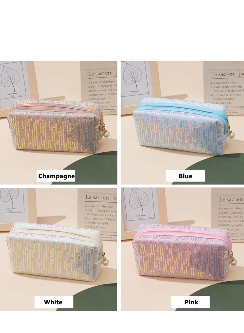 Large Capacity Travel Toiletry Cosmetic Bag, Bling Clutch Bag, Multifunctional Storage Makeup Bag for Women, Portable Waterproof Skincare Bag - Image 5