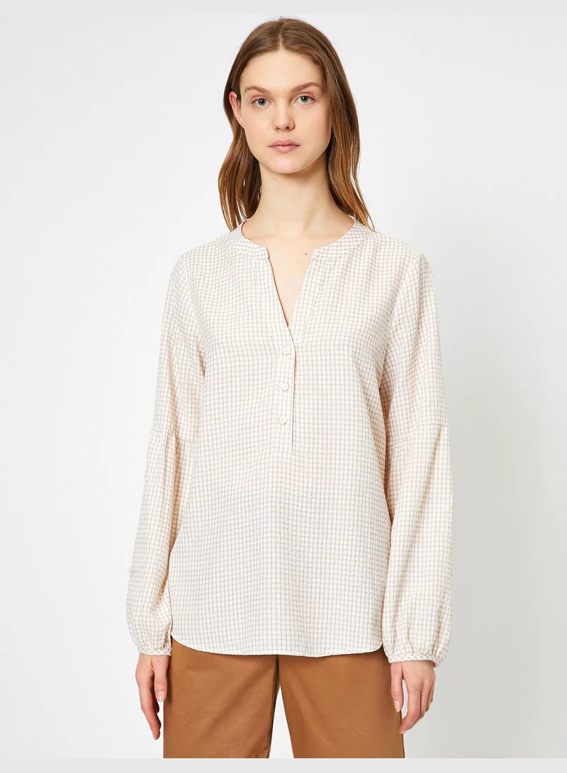 KOTON Check Blouse