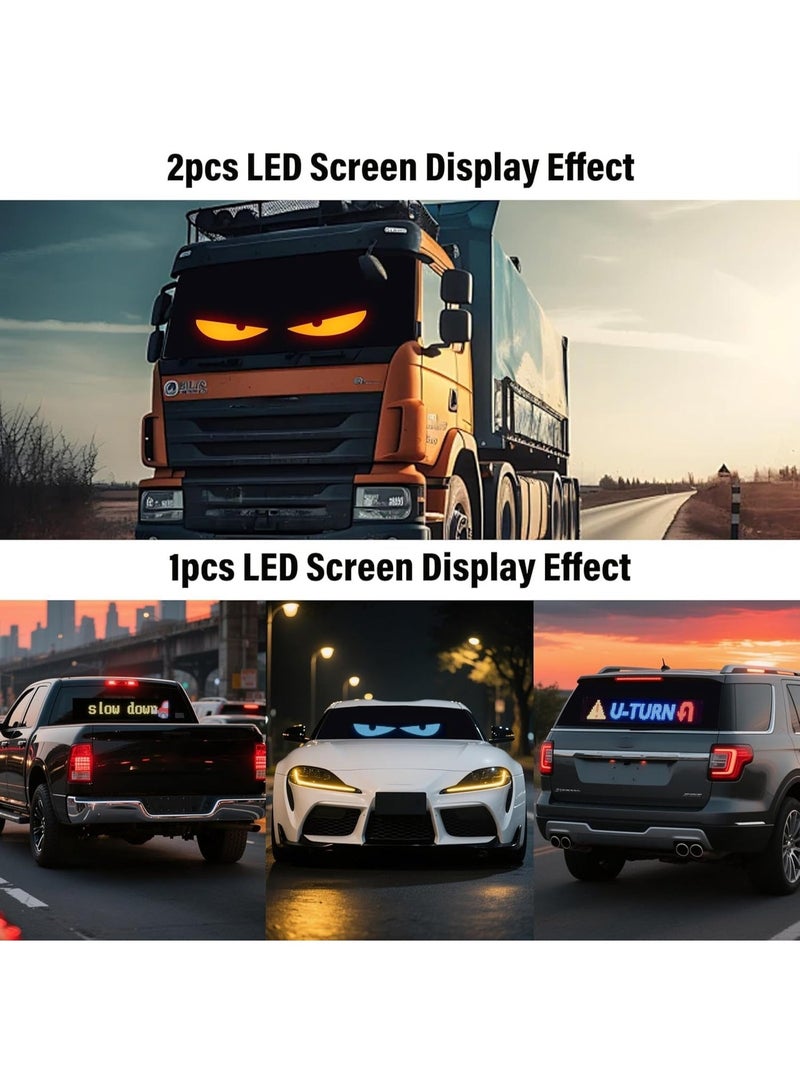 YOUWE7 Devil Eyes Light for Cars, 70×173MM LED Eyes For Car Windshield, Programmable Ultra-Thin Flexible LED Eyes for Truck Windshield, with Bluetooth APP & Remote Control for Cars,Trucks,Stores 1pcs - Image 3